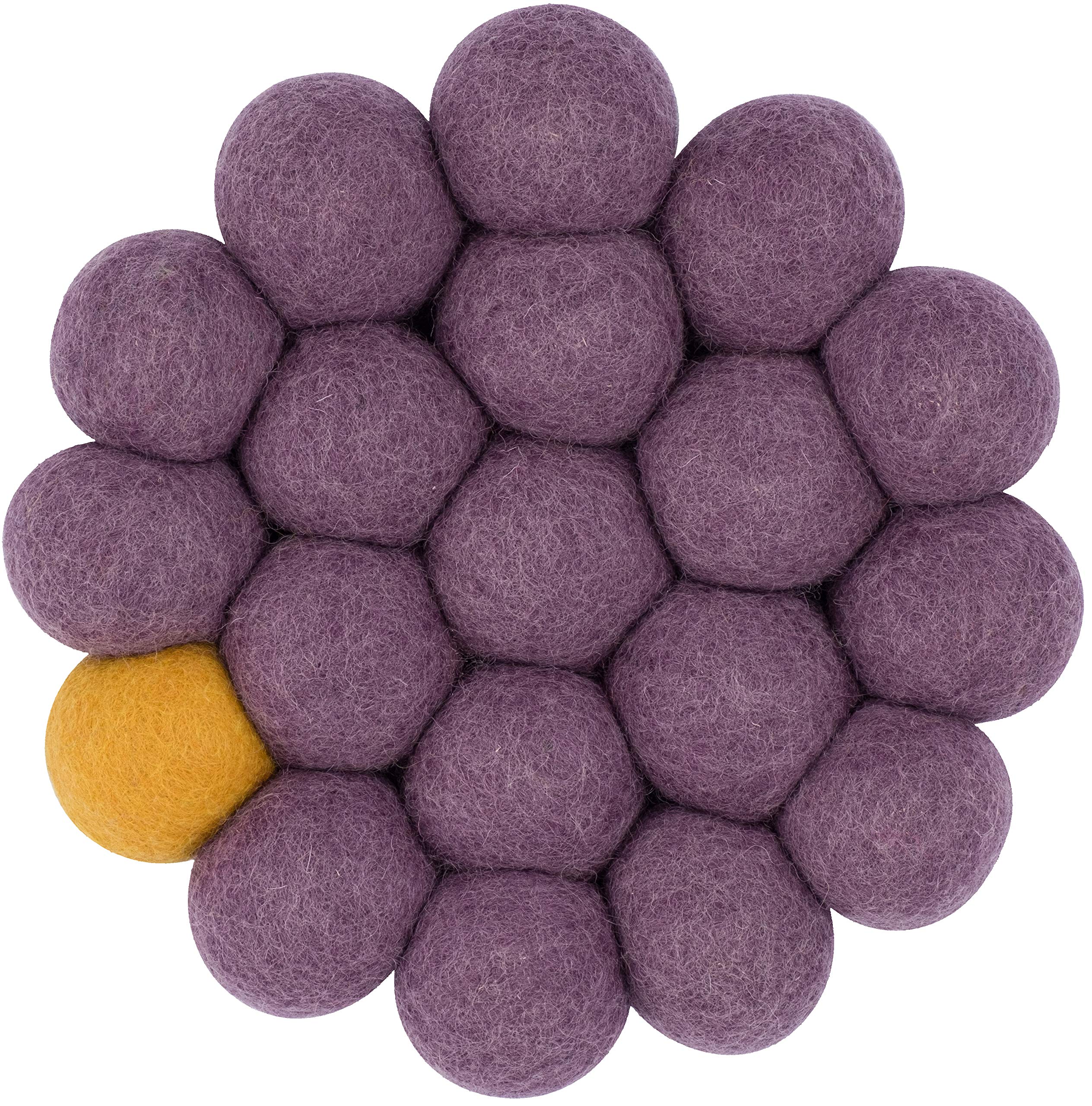 6 myfelt Big One Frida Pot Mat Diameter 20 cm Purple