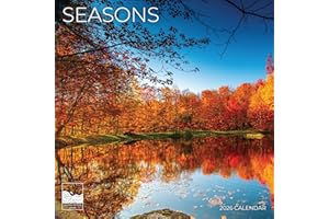 2026 Seasons Wall Calendar 12 Month | 12" x 24" Open | Giftable | Nature Calendar 2026 | Thick & Sturdy Paper for Calendar Or