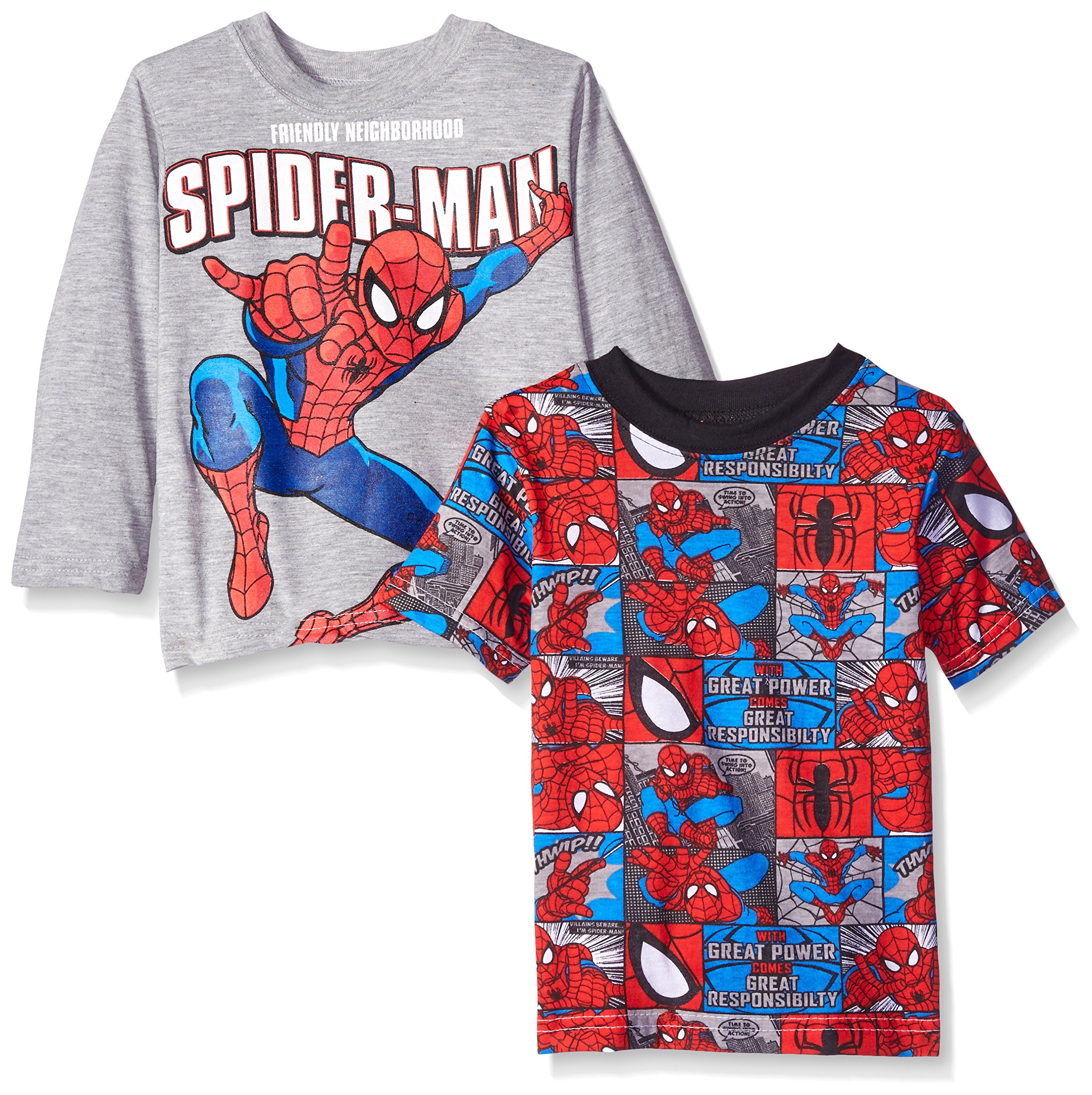 Marvel Boys' Spiderman T-Shirts (Pack of 2)