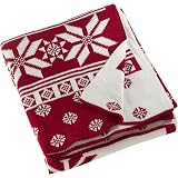 SARO TH109.N5070 50 x 70 in. Plaid Design Cotton Throw Natural
