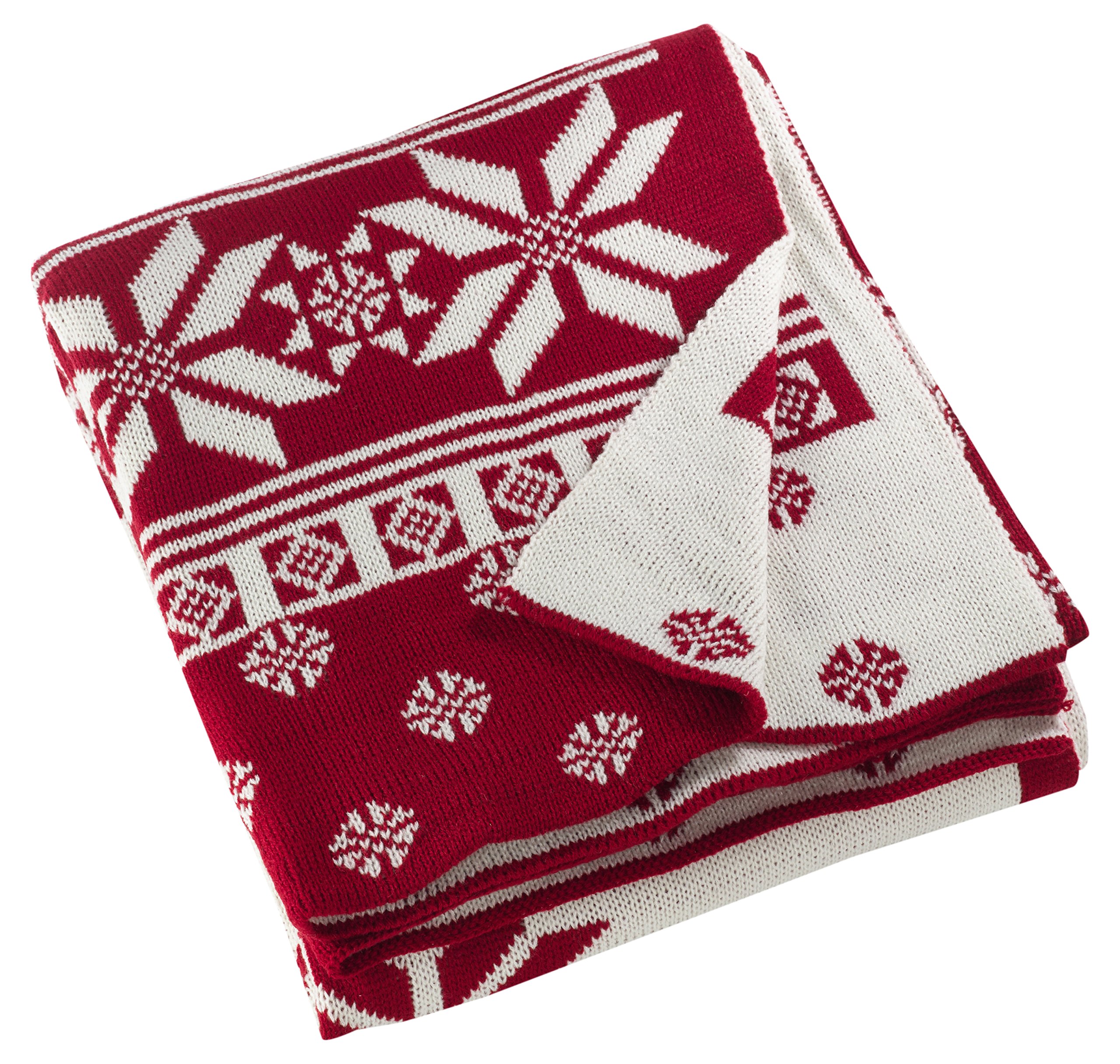 SARO LIFESTYLE Throw Blanket, Red Tone, 50" x 60"