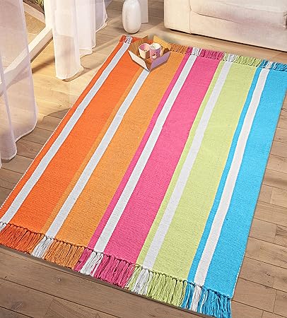 Saral Home Soft Cotton Reversible Kids Rugs -90x150 cm