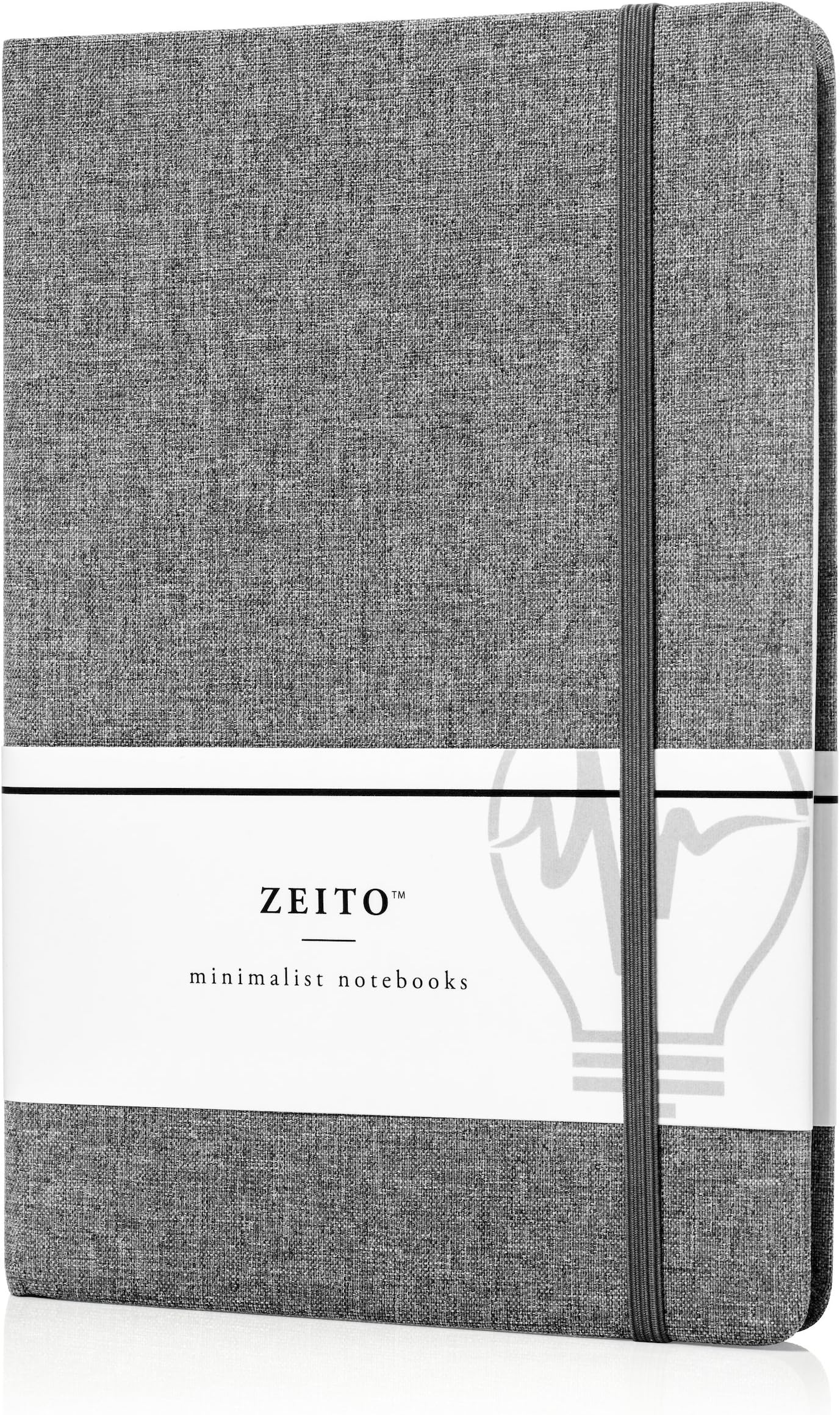 Zeito Journal Writing Notebook Hardcover, College Ruled, A5 (5x8), 240 Pages, Banded Journal, Bookmark Ribbon, Inner Pocket