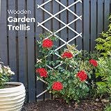 DIVCHI Wooden Expandable Trellis Wall Fence 180x60cm Pack of 3 White view 2