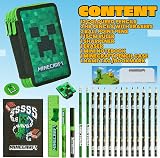Minecraft Pencil Case Filled Set Creeper Official Merchandise Kids Teens view 6