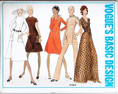 Amazon Com Vogue S Basic Design 2462 Misses One Piece Dress And Pants Sewing Pattern Size 14 Bust 36 Vogue Arts Crafts Sewing