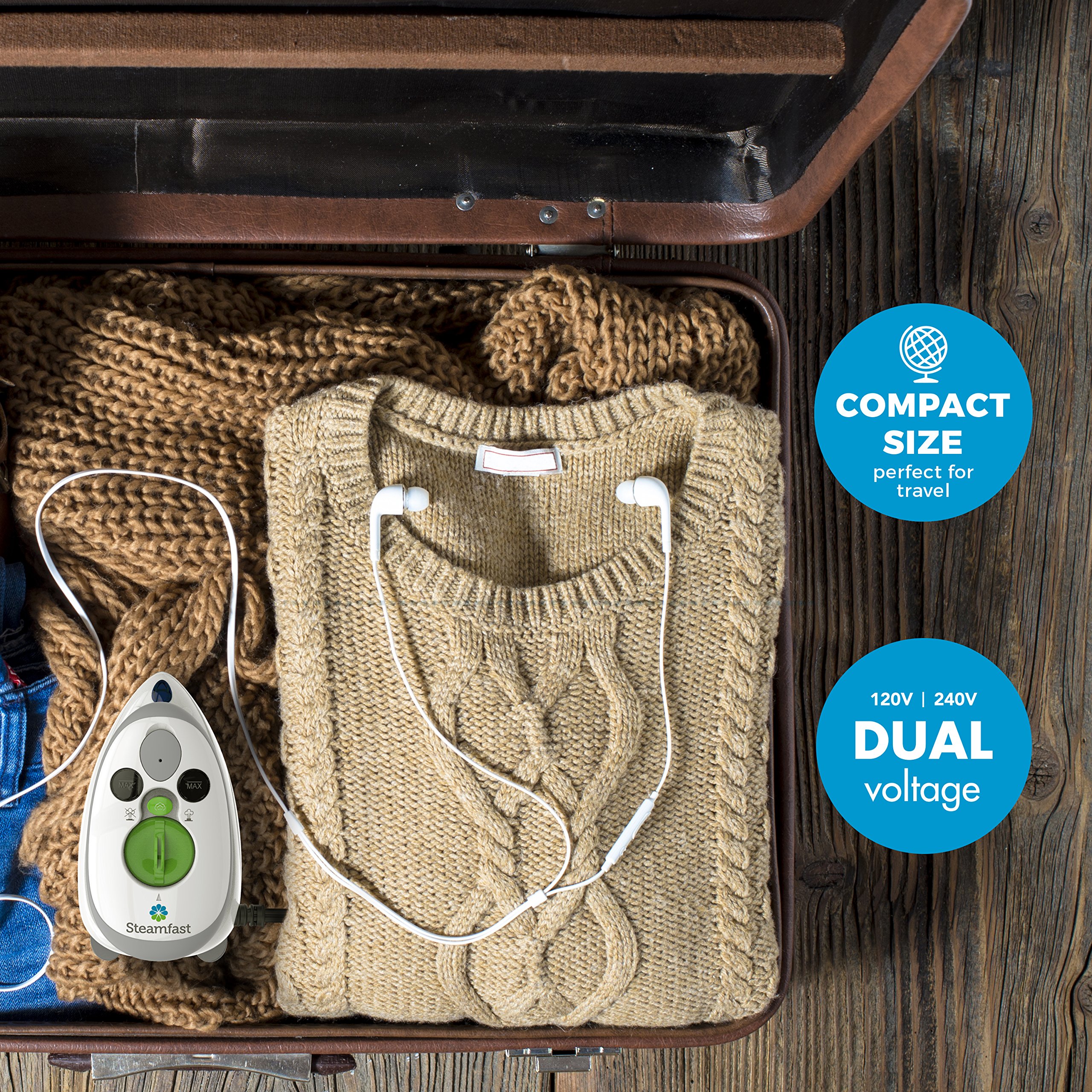 Steamfast SF717 Mini Travel Steam Iron with Dual Voltage, Travel
