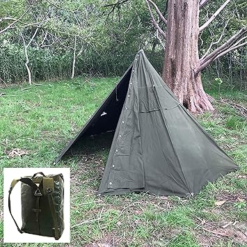 Amazon ポーランド軍 ポンチョテント一式 サイズ１ 160 170 軍倉庫放出品 チェコ軍バックパック付 ポーランド軍 テント本体