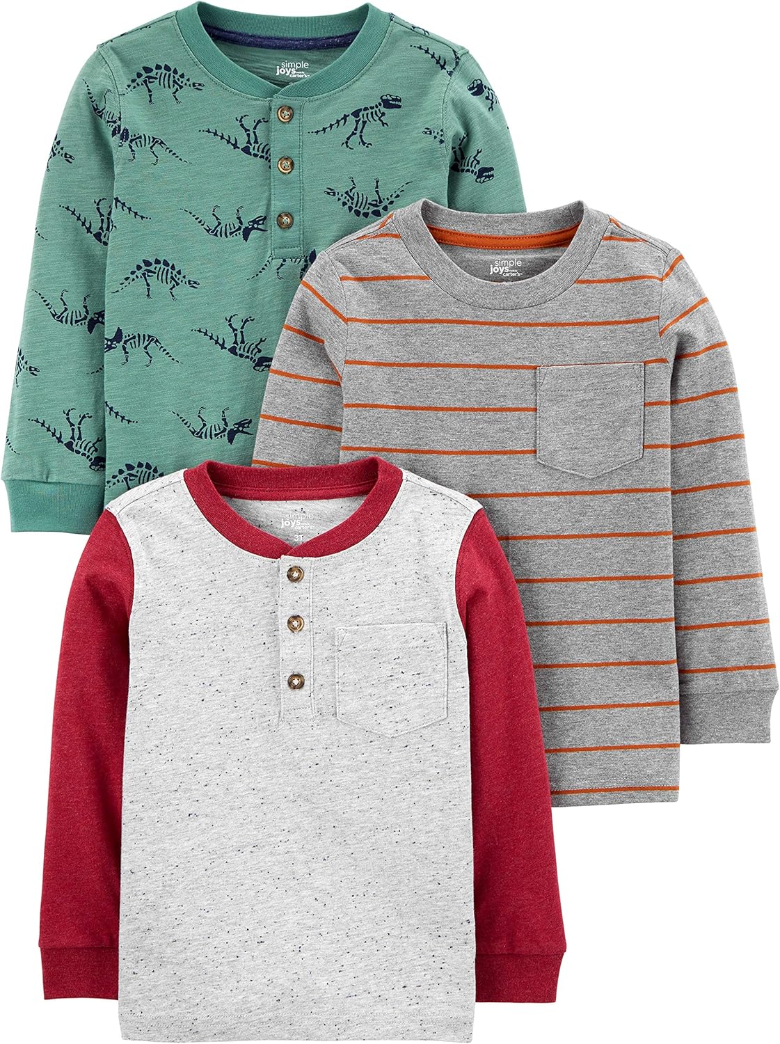 Simple Joys by Carter's Baby 3-Pack Long Sleeve Shirts: Clothing