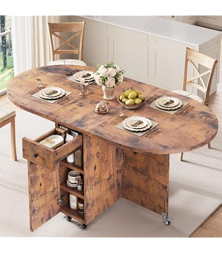 Amazon.com: Jocoevol Folding Dining Table for 4 Kitchen Dining