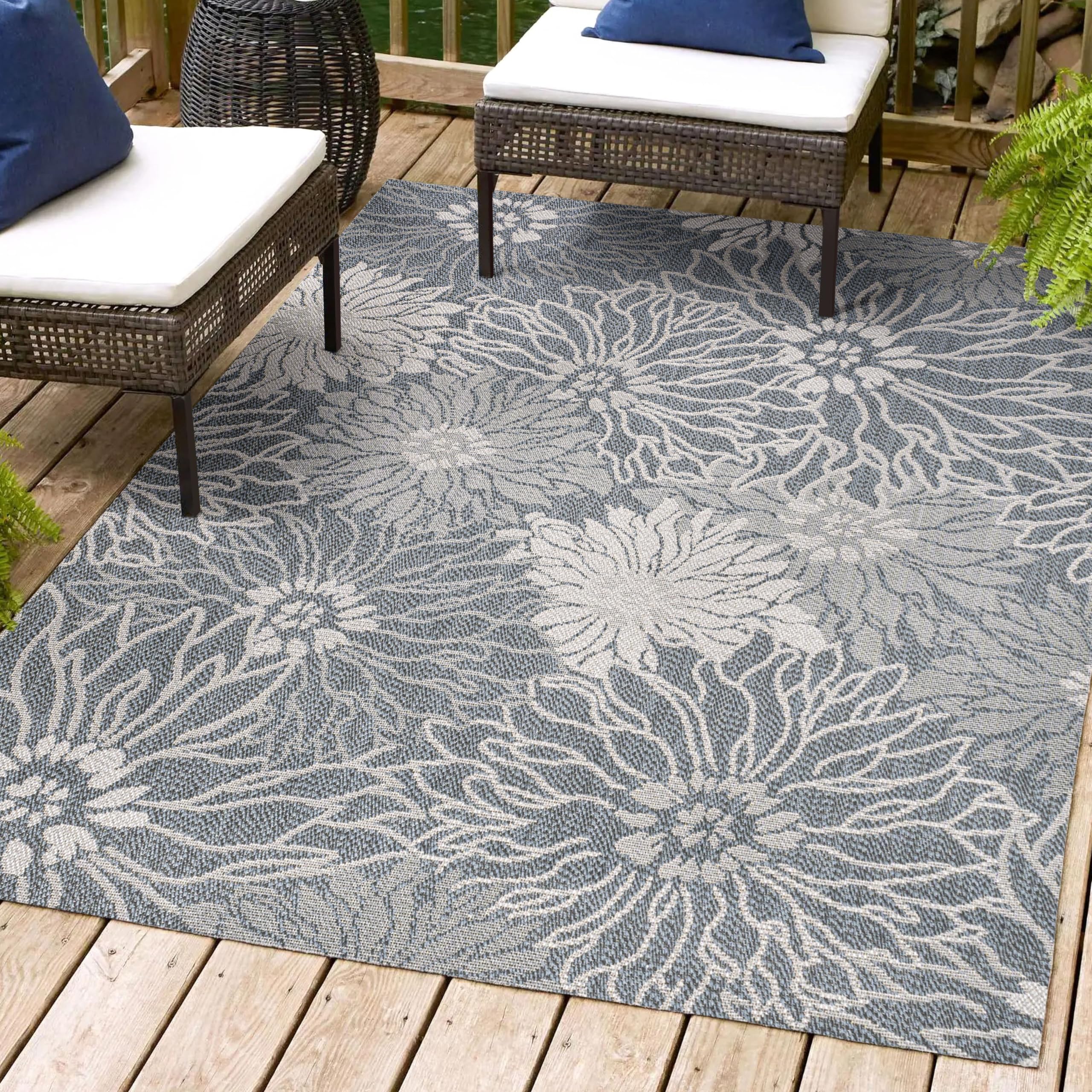 JONATHAN Y SMB209A-8 Bahamas Modern All-Over Floral Indoor Outdoor Area ...