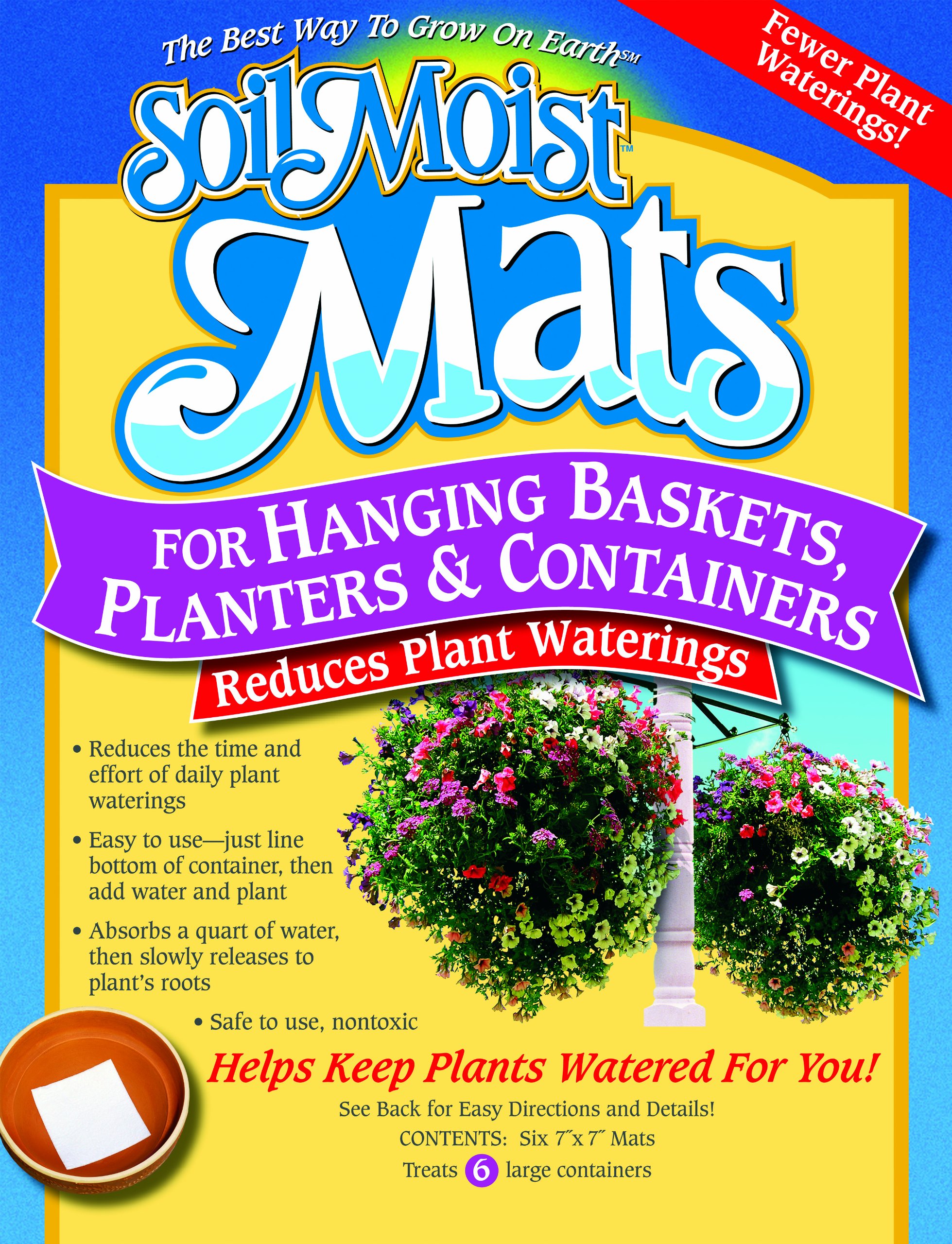 Soil Moist Basket Liners, Polymer, Light