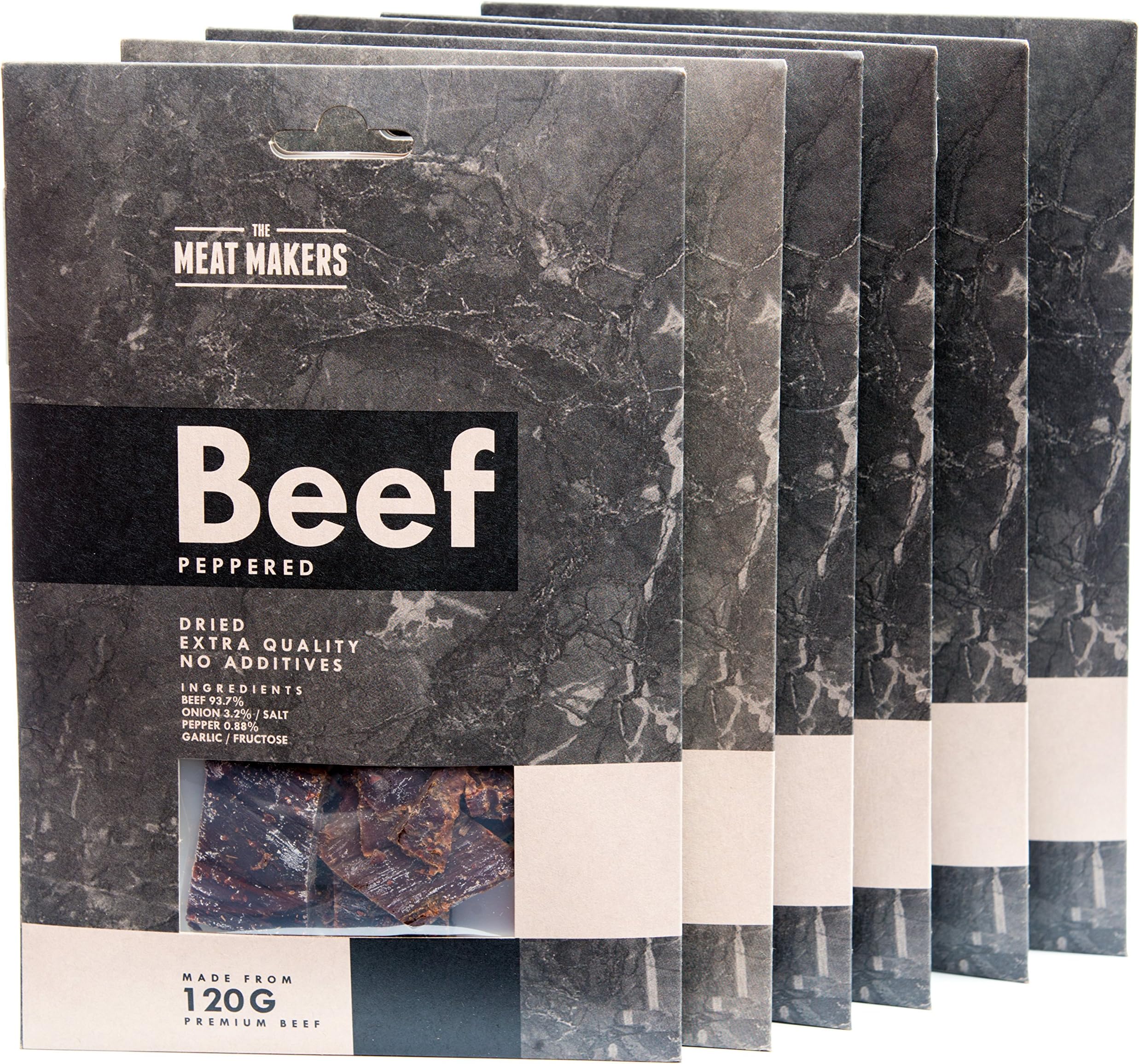 PEPPERED - GOURMET BEEF JERKY 40g (Pack of 6)