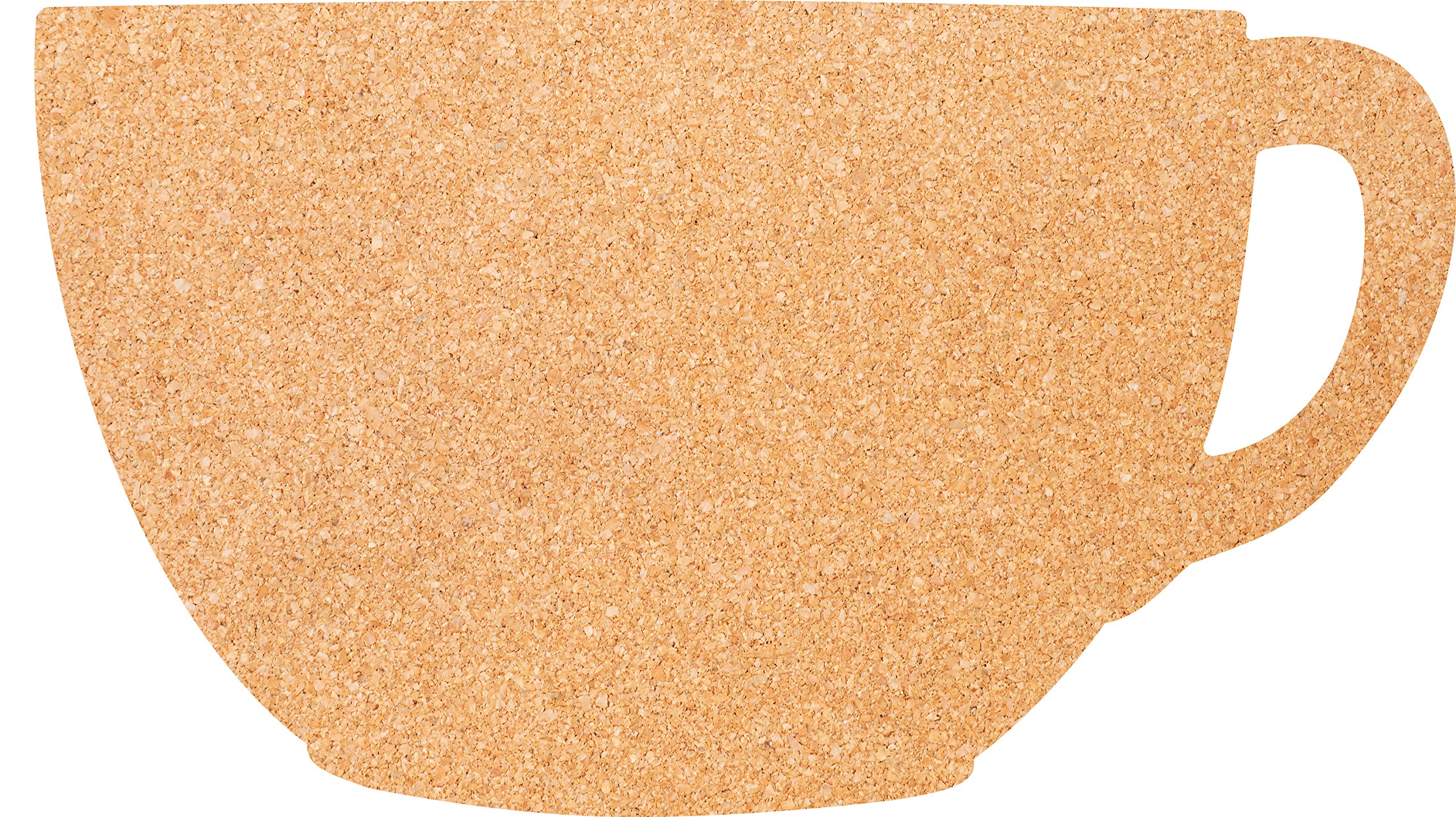 Securit Silhouette Cup Cork Board with 6 Pins, Wall Mountable, 30x45cm (CB-CUP)