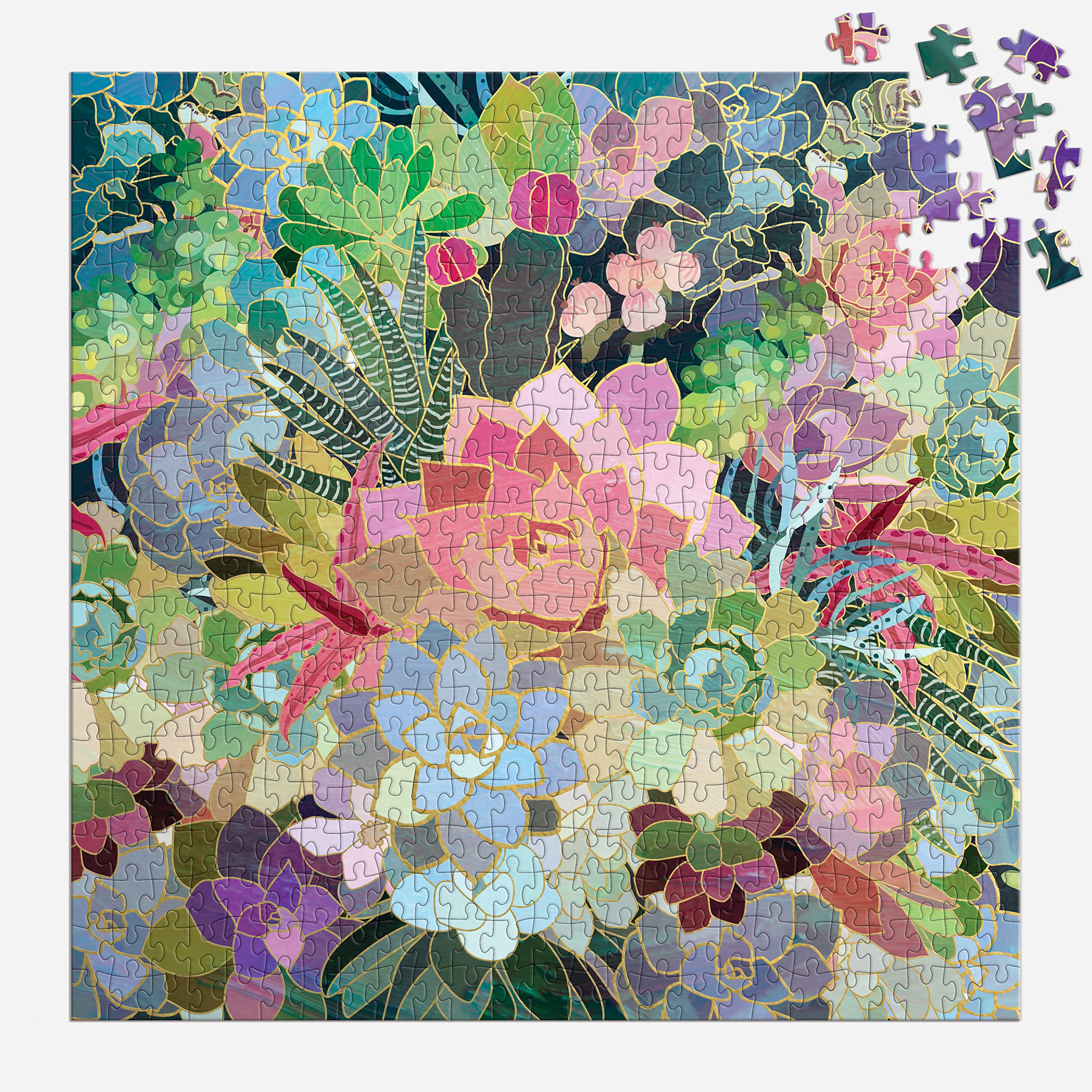 Galison Succulent Mosaic 500 Piece Foil Puzzle from Galison - 20