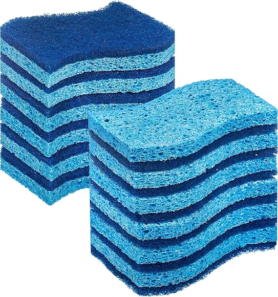 CleanKind 6 Pack MultiPurpose NonScratch Cellulose Cleaning Sponges Washing Up Kitchen
