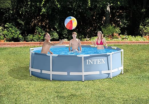 Intex Prisma Frame Piscina Fuori Terra Rotonda Con Pompa Filtro Azzuro 305x76 Cm