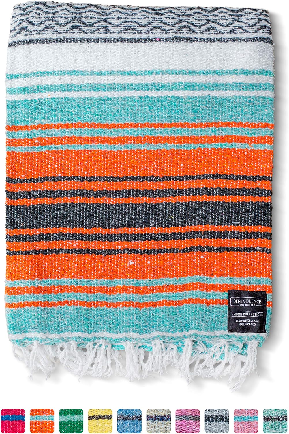 Mexican Blanket Authentic Falsa Thick Soft Woven Serape for Yoga or as