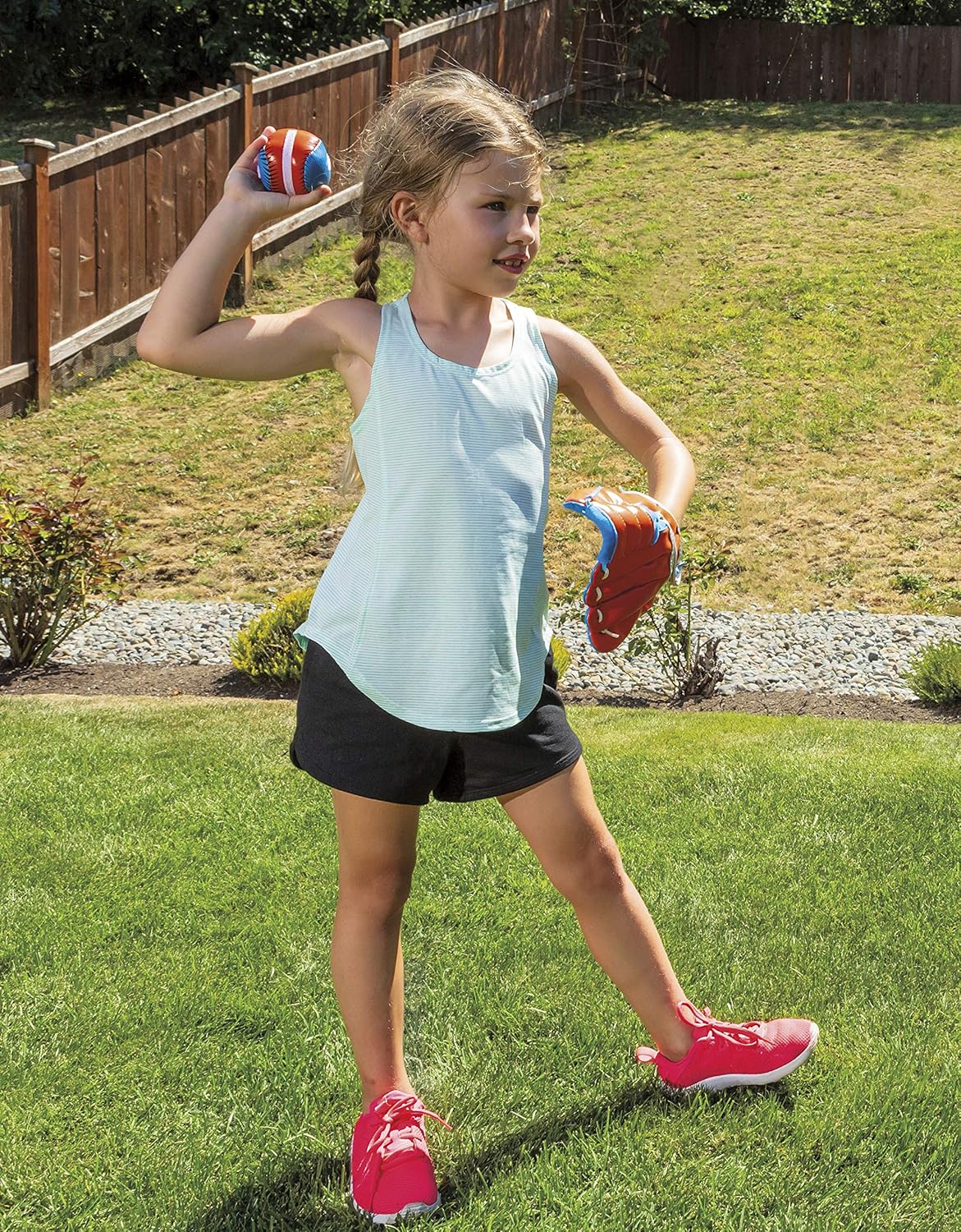 Get Outside Go! Easy Catch Ball & Glove Set Super Sport Outdoor Active Play Baseball by Toysmith (Packaging May Vary): Toys & Games
