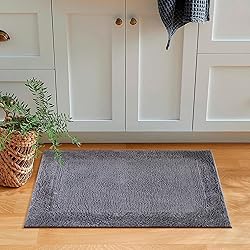 Savi Home Bath Mat Rug 17x24 Charcoal
