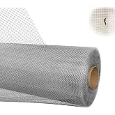 HOMLARK Wire Mesh Screen (50"x120")-Durable Stainless-Steel Mesh Screen -Easy to Cut &amp; Install -Ideal for Windows, Effective Barrier Against Bugs,Mice &amp; Birds (1, 50x120 Inches (Plain Weave, 30 Mesh))