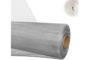 HOMLARK Wire Mesh Screen (50"x120")-Durable Stainless-Steel Mesh Screen -Easy to Cut & Install -Ideal for Windows, Effective Barrier Against Bugs,Mice & Birds (1, 50x120 Inches (Plain Weave, 30 Mesh))