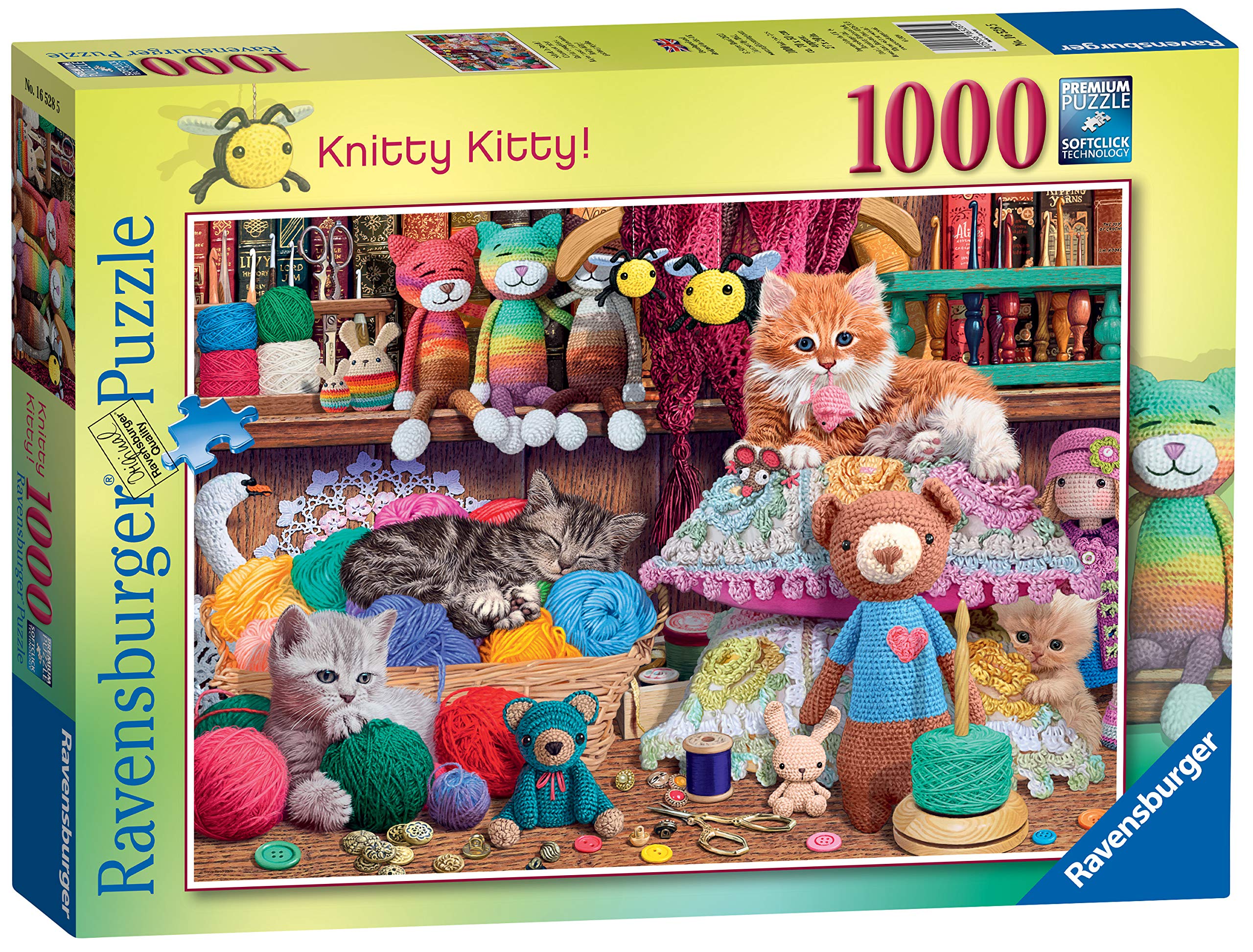 Ravensburger Knitty Kitty 1000 piece Jigsaw Puzzle for Adults & for Kids Age 12 and Up