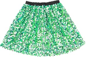 Flofallzique Girls Sequin Skirts Glitter Short Kids Sparkle Skirt Toddler Tutu Girls Clothes