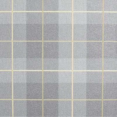 Arthouse Ochre Grey Tartan Check Wallpaper Vinyl 10.05m x 53cm Hard Wearing