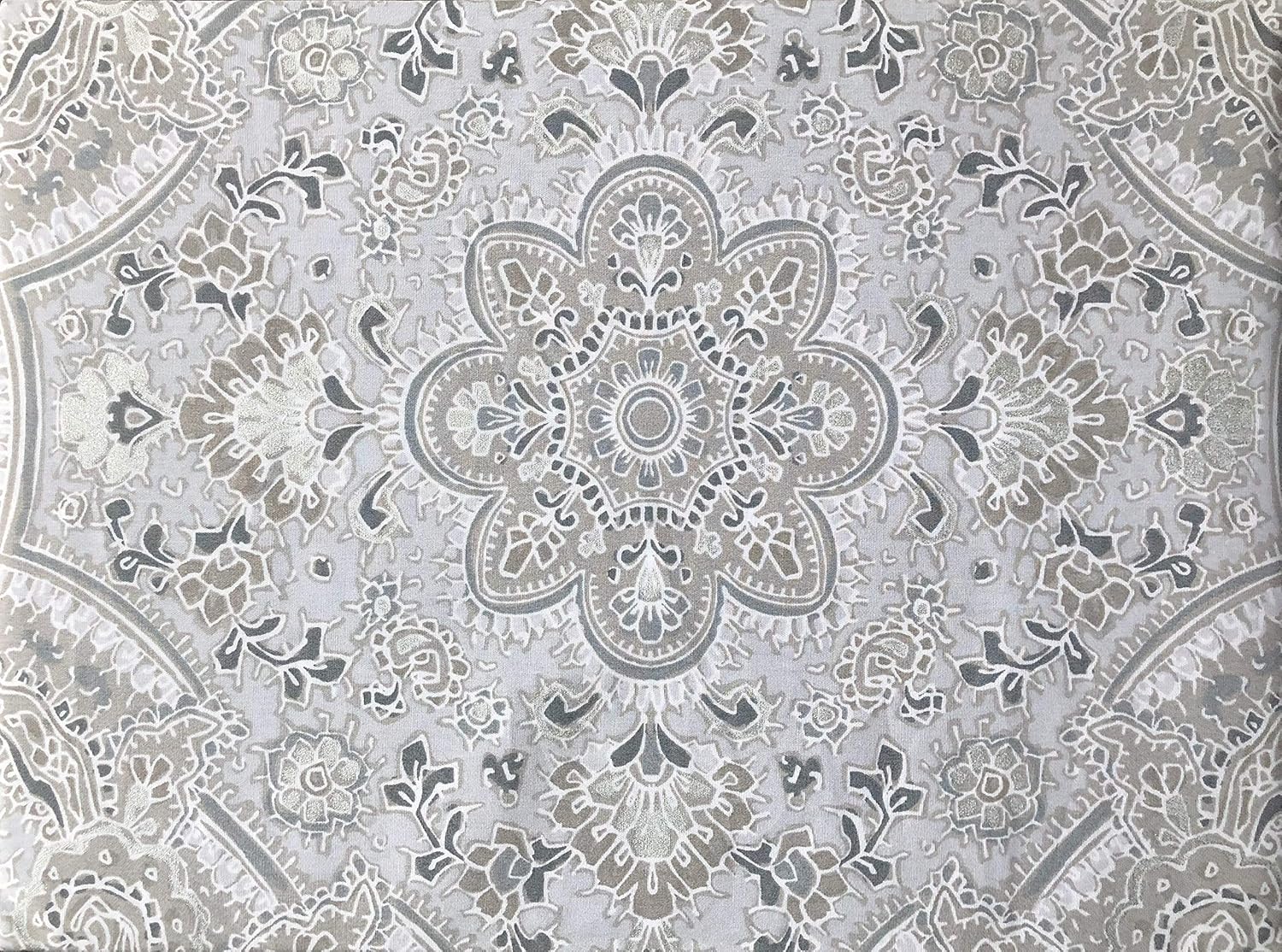Hope Medallion Artistic Accents Bedding 3 Piece King Size Duvet Comforter Cover Set Intricate Geometric Medallion