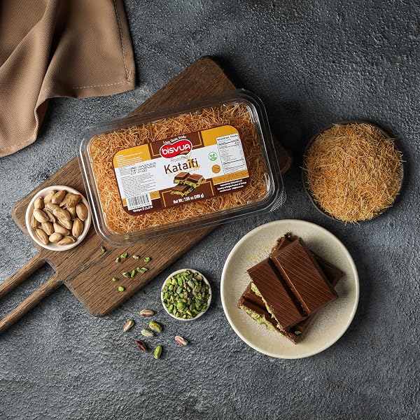 BISVUA PREMIUM DESSERT TOPPING ROASTED KATAIFI PASTRY 200G (7.1 OZ) – GOLDEN TOASTED SHREDDED PHYLLO DOUGH FOR DUBAI CHOCOLATE FILLING, PISTACHIO CREAM RECIPES, KUNAFA DOUGH & CRUNCHY