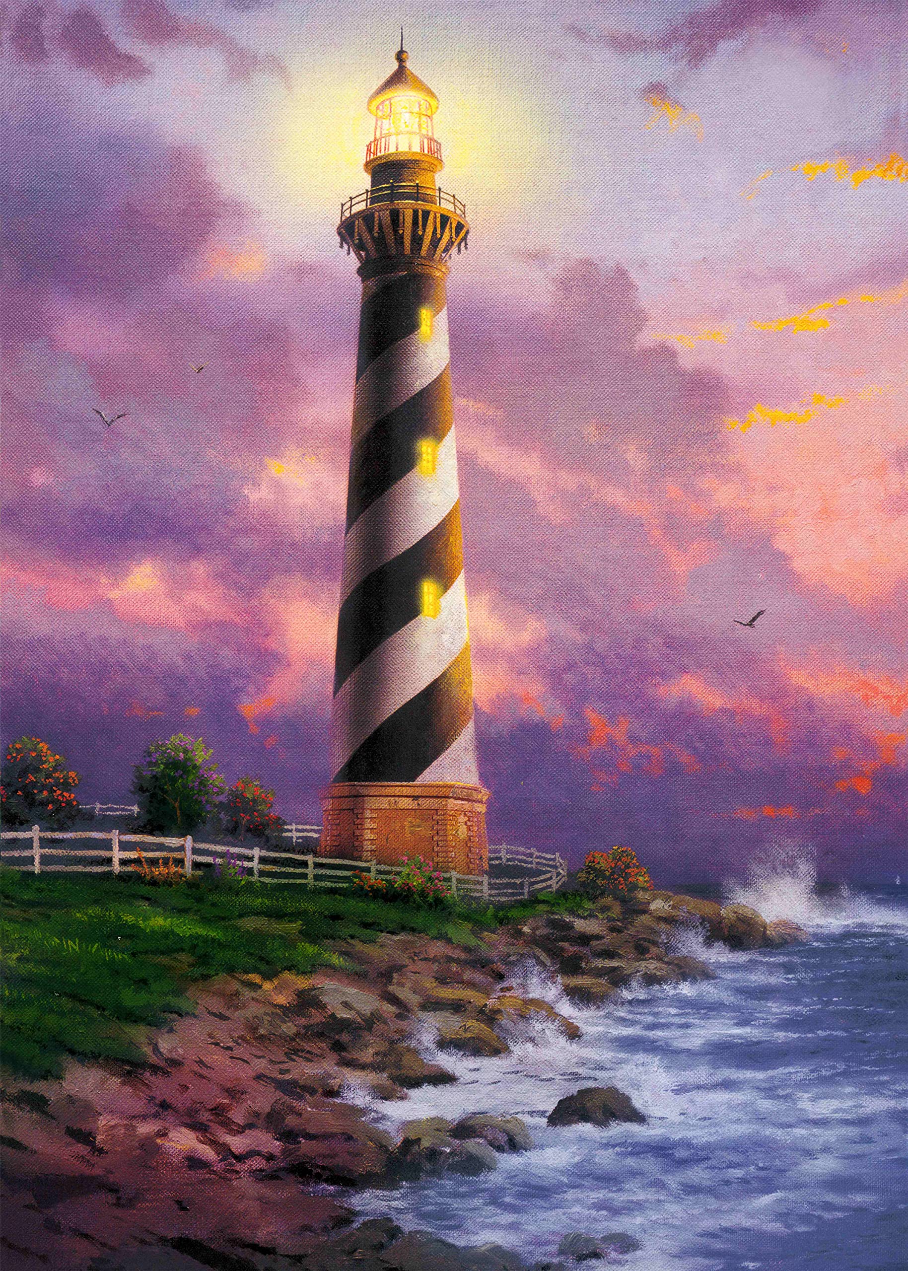 AveJoys Jigsaw Puzzles for Adults 500 Piece Cape Hatteras Lighthouse 20.5 x 15 Inch Jigsaw Puzzles for Adults Educational Game Challenge Toy 500 Pieces Light Tower Puzzles for Adults Kids — image 1