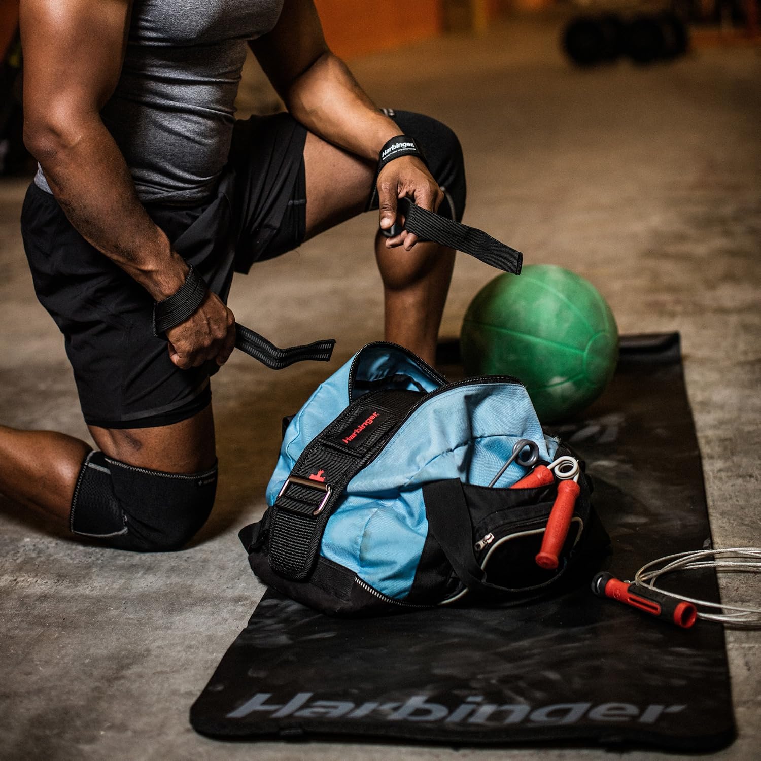 Harbinger Anti-Microbial Durafoam Exercise Mat, 3/8-Inch : Plyo Mat : Sports & Outdoors