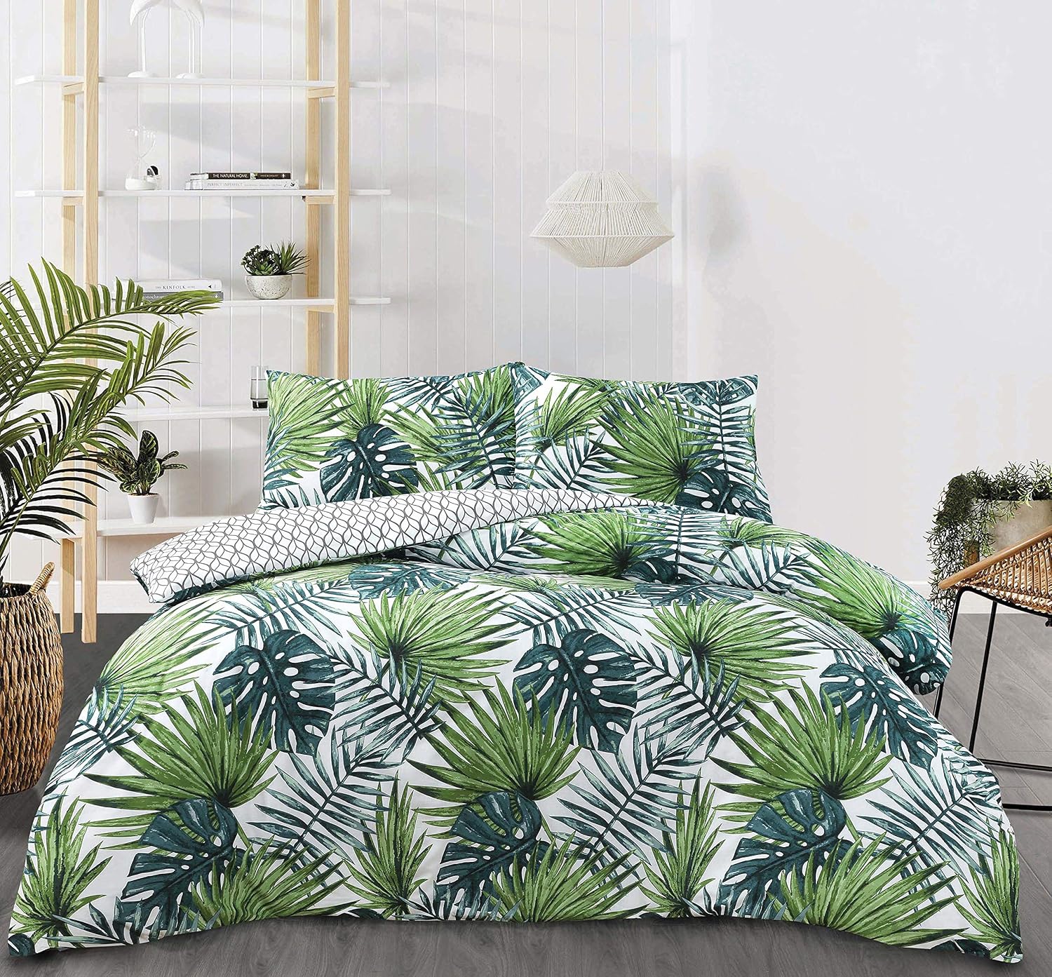Night Comfort Tropical Forrest Green Palm Leaf Duvet Cover Pillow Night Comfort Tropical Forrest Green Palm Leaf Duvet Cover Pillow