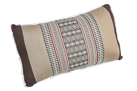 Handelsturm Thaikissen Sofakissen Erdtöne 45x28 mit fester Kapokfüllung