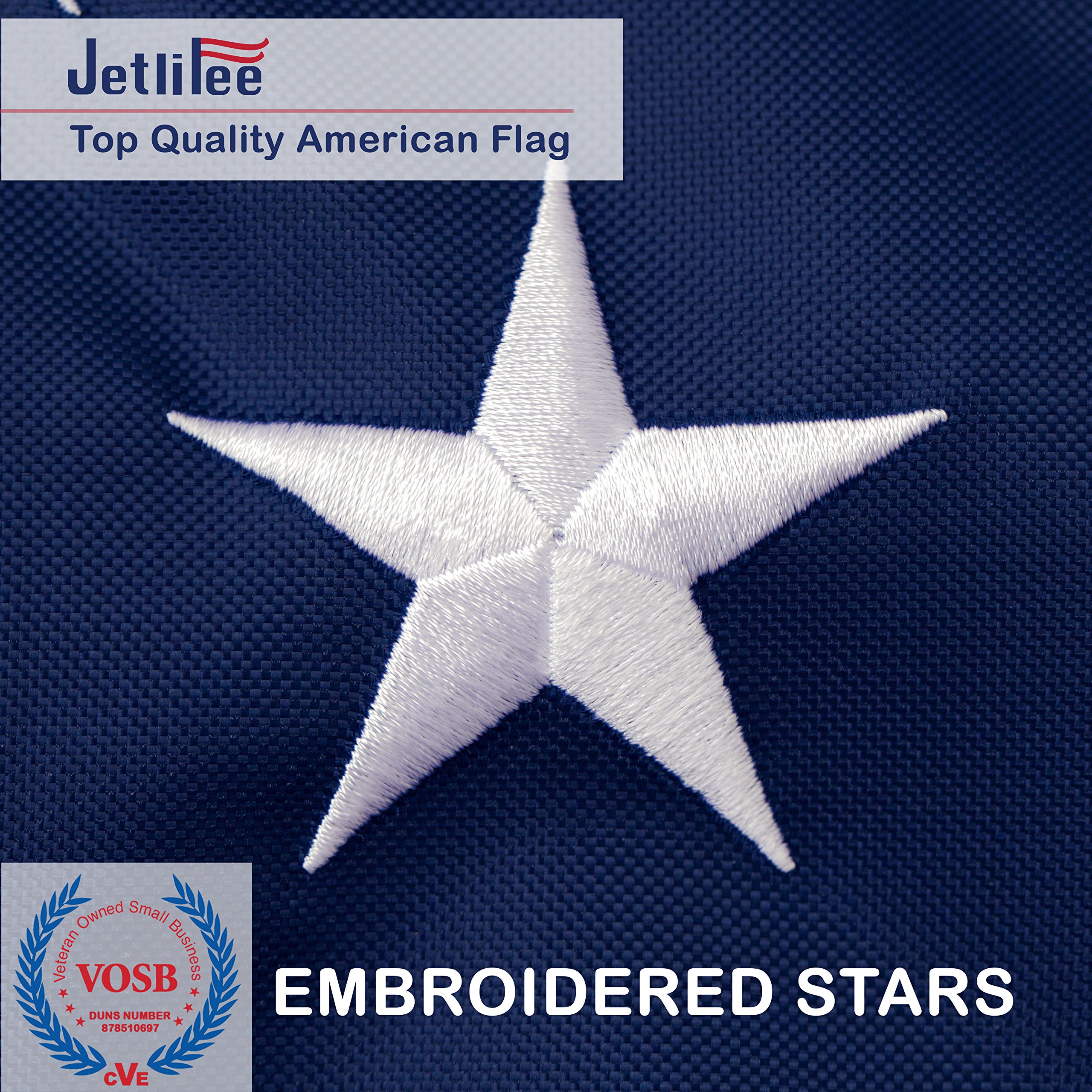 American Flag: Top Quality 4x6FT US Flag- Heavy-Use Nylon w/ Embroidered Stars & Sewn Stripes - Deluxe Fast-Dry, All-Weather USA Flag For Outdoors & Indoors- Fly It With Pride