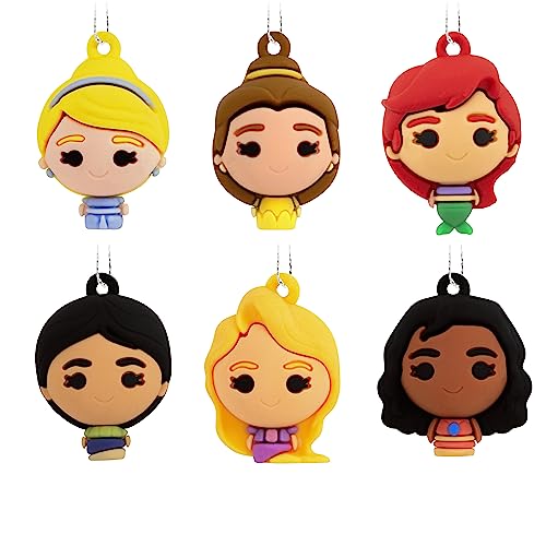 Hallmark Disney Princess Miniature Christmas Ornaments, Set of 6, Approx. 1.6 x 2.2 x 1.3 inches (0002HCM6131)