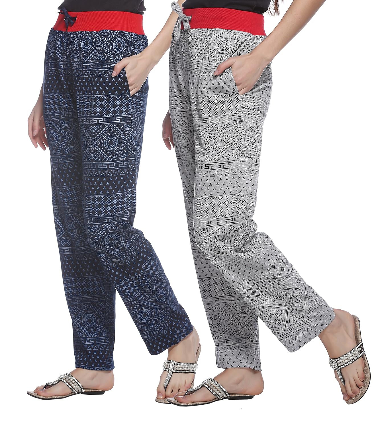 shaun women's cotton track pants (pack of 2)