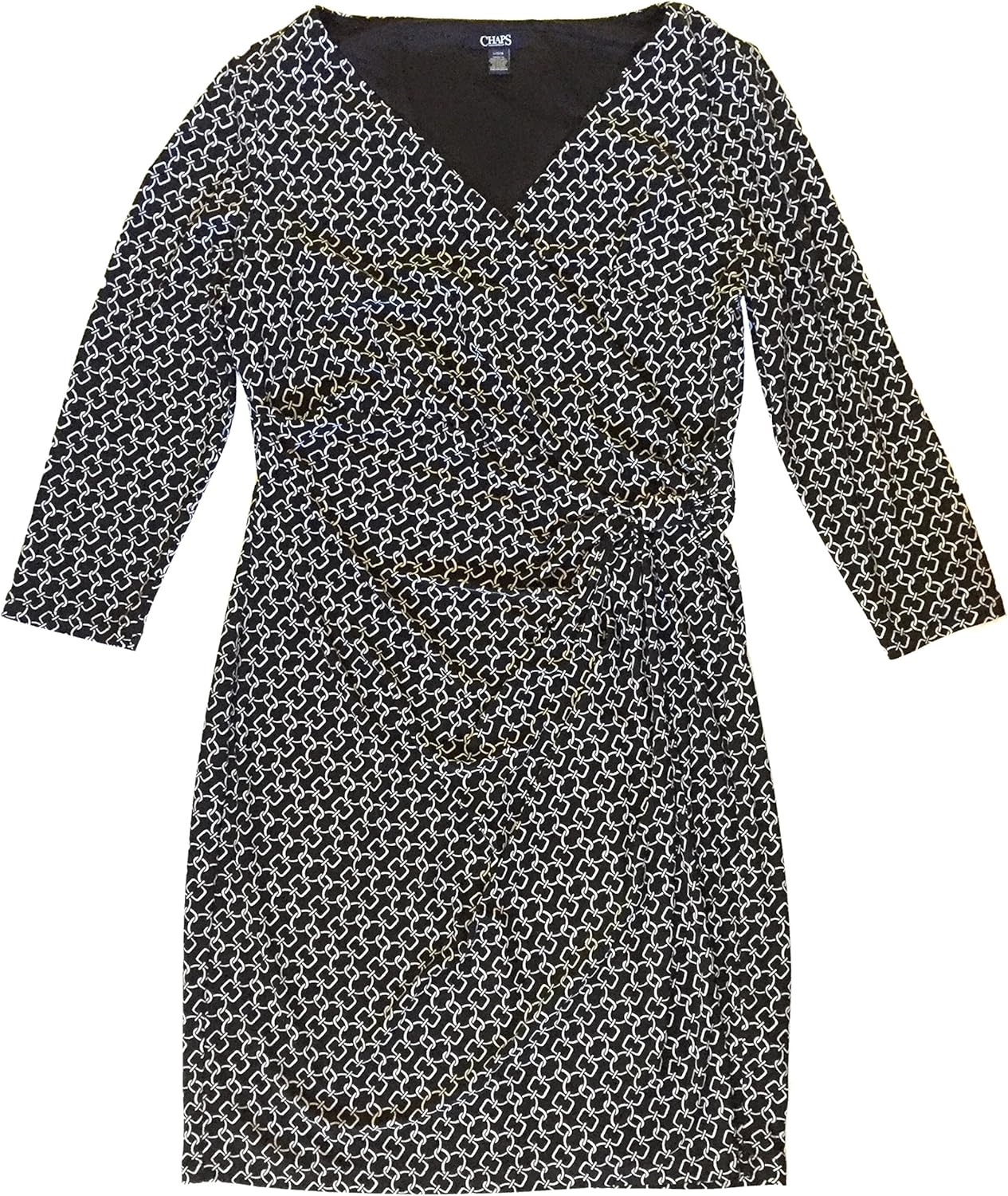 black and cream dress