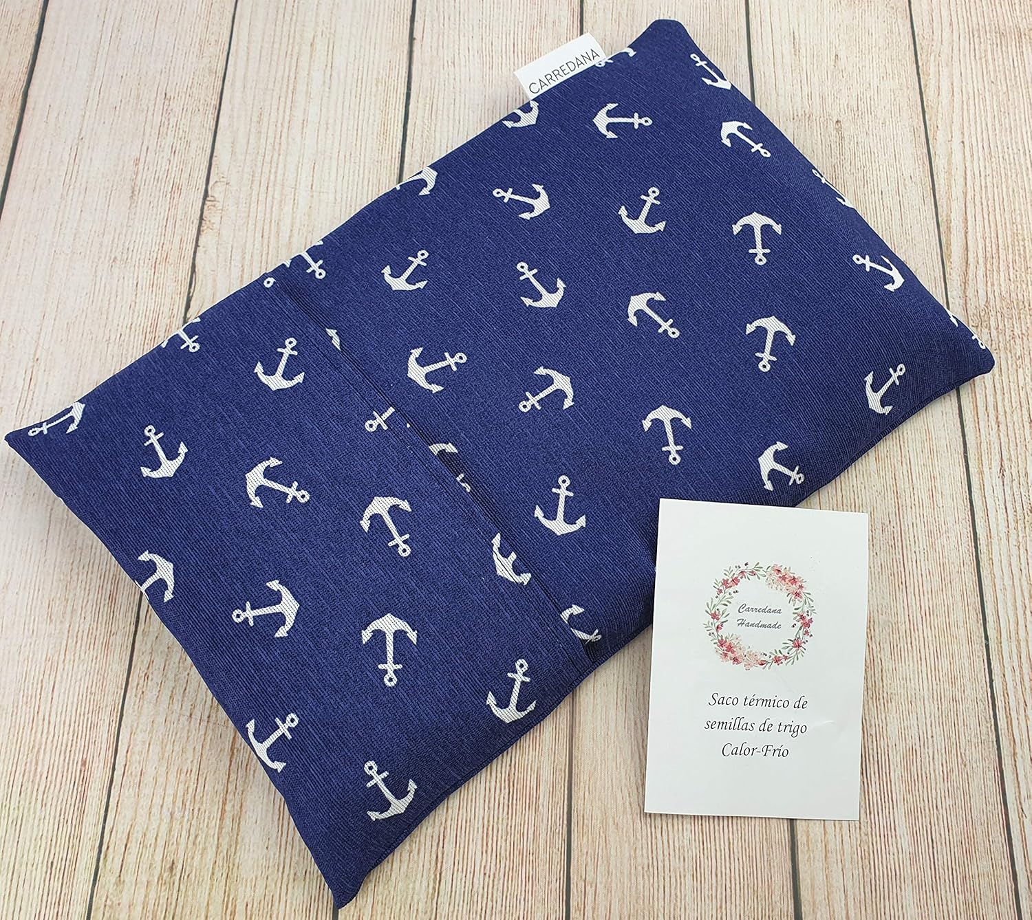 Saco térmico con semillas de trigo y lavanda.Tiene funda lavable ...