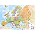 Maps International Huge Political Europe Wall Map - Paper - 46 x 63