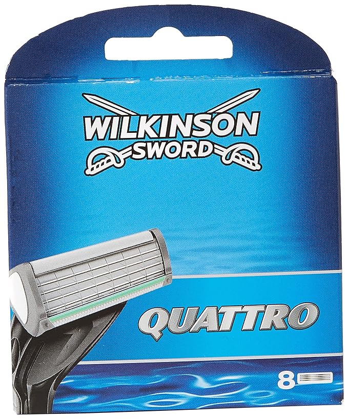 Wilkinson Sword Systems Quattro Men's Razor Blade Refills x 8 Amazon