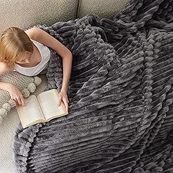 Bedsure GentleSoft Grey Full Blanket for Bed - Cozy