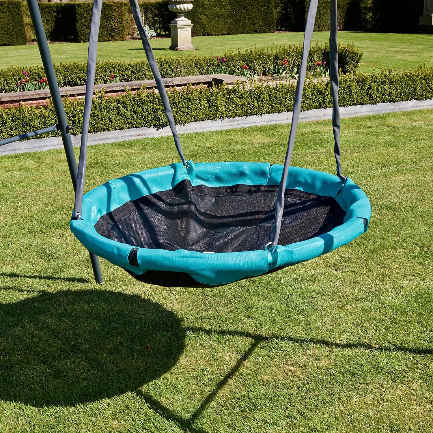 Super Saturday Rebo UFO Bird Nest Metal Swing Set Childrens Garden