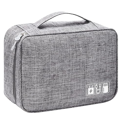 VOCUS Electronics Organizer Travel Cable Organizer Bag for Electronics Accessories, Portable Tech Carring Large Storage Case for Charger, Cord, Power Bank, Hardware