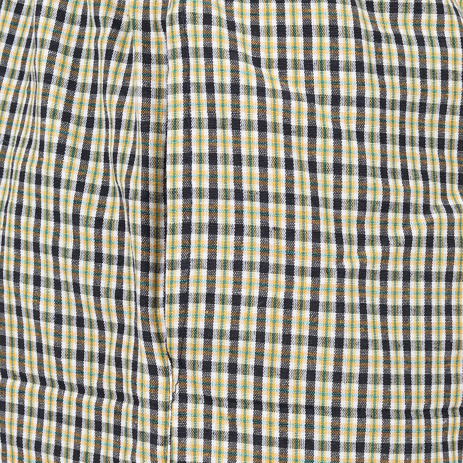 bis creations men's cotton checkered yellow pyjama