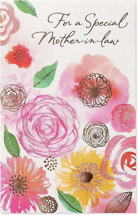 Floreale Di Auguri Di Compleanno Per Suocera Con Glitter Amazon It Cancelleria E Prodotti Per Ufficio