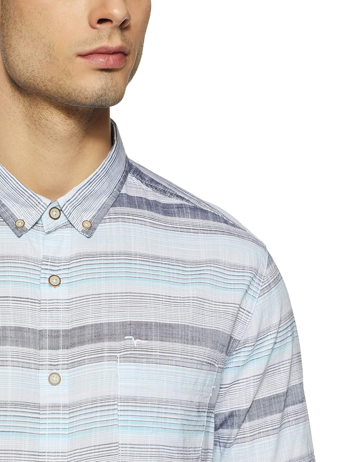 flying machine men's striped slim fit casual shirt