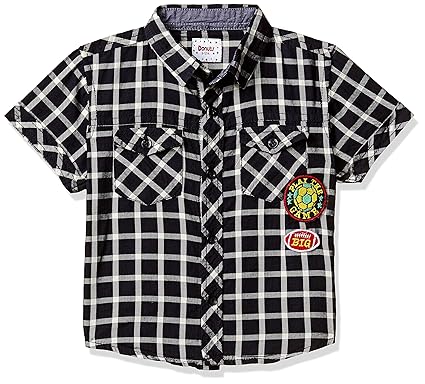 Donuts Baby Boys Checkered Regular fit Shirt