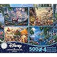 Ceaco (4) 500 Piece Thomas Kinkade - Disney Dreams 4 in 1 Multipack Jigsaw Puzzle Set,